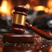 Gavel for Car Crash, Justice, Fire.